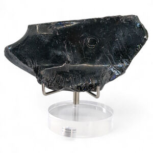 Black Art Glass Cullet Opaque Slag Glass #4XL37